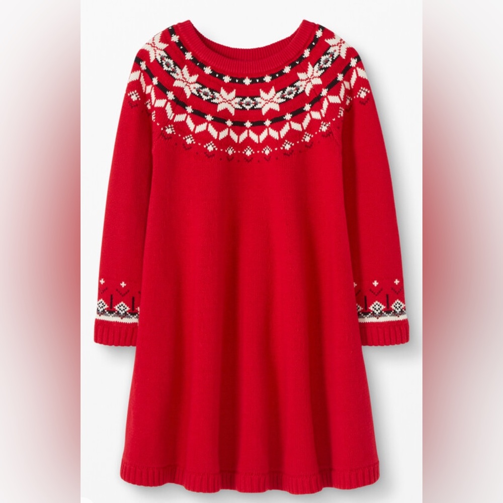 Hanna Andersson Fair Isle Sweater Dress size 130(US8)